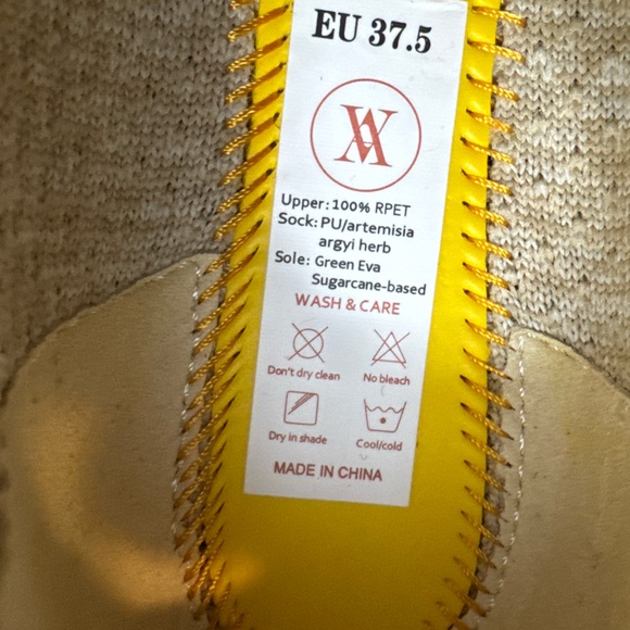 Vivaia Margot Walker Mesh Ballet Square Toe Flats V-Cut Almond Weave Size 37.5 - Picture 11 of 15